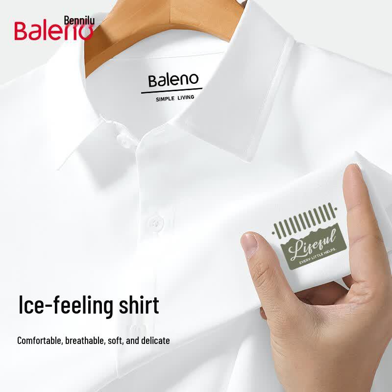 Baleno Men s Short Sleeve Ice Silk Casual Shirt