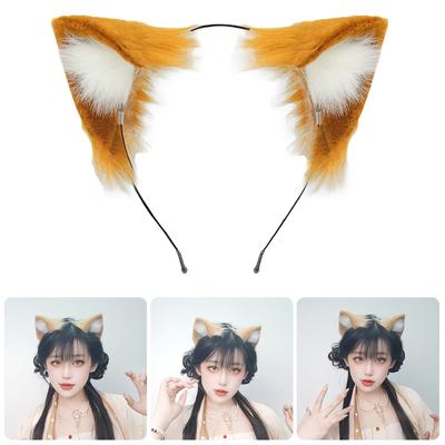 Bandeau Adjustable Oreilles de Chat en Peluche Douce Bandeau Oreilles Anime Pliable Pour Événement de Jeu de Rôle Halloween Carnavals Célébration
