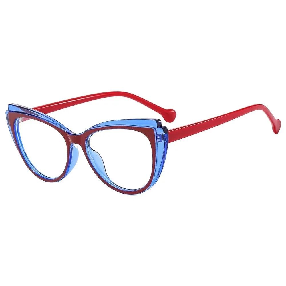 Luxury Fashionable Cat-Eye Reading Glasses Women And Men Personality Comfortable Blue Light Blocking Eyeglasses 0 To +4.0