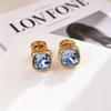 Yanbai French Retro Zircon Stud Earrings - Simple, Versatile, Luxurious Design for Women