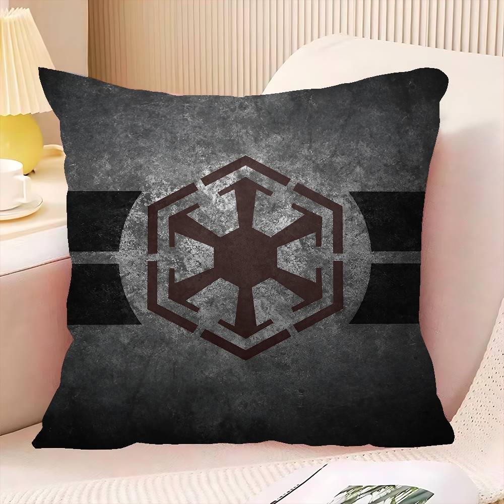 S-Stars W-Wars Logo 45*45Cm Cushion Cover Pillow Cover Decor Pillowcase Home Pillowcase For Couch Pillow