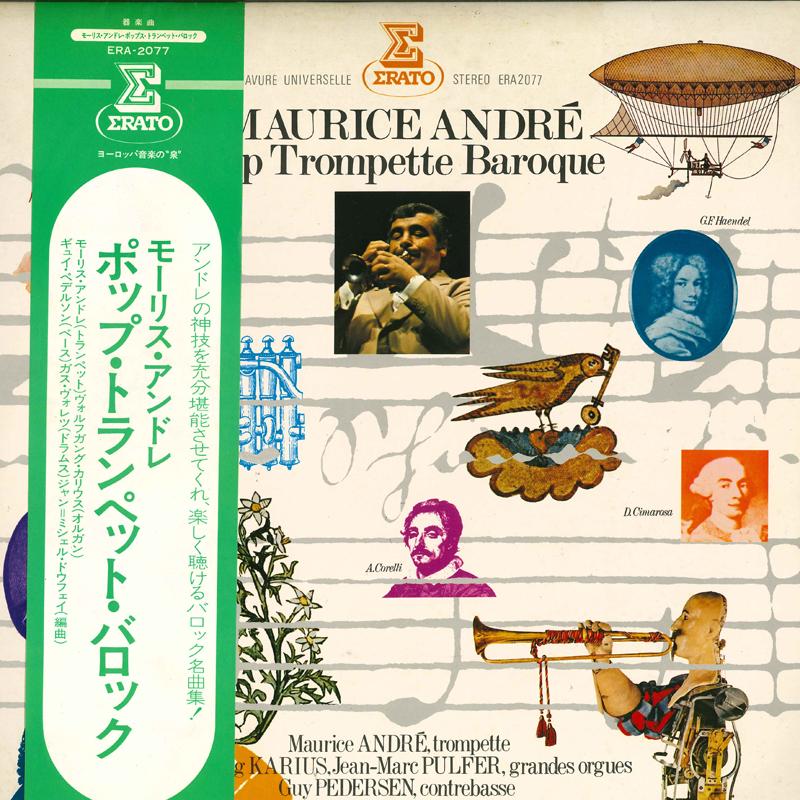 

LP Record MAURICE ANDRE, GUY PEDERSEN, JANE-M - Pop Trompette Baroque ERA2077 ERATO 1975 Japan Obi Classical Used