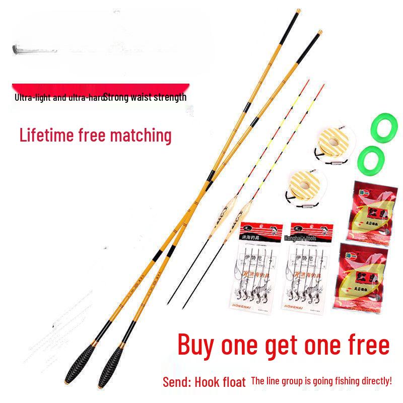 Slim Carbon Fiber Crucian Carp Fishing Rod Set – Long Section, Lightweight, Handheld Taiwan Rod