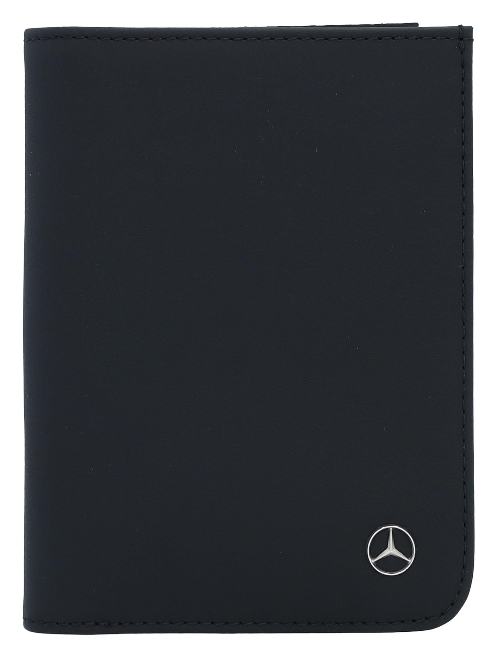 

Подлинный кошелек из натуральной кожи черный [Коллекция Mercedes-Benz] Многофункциональный,