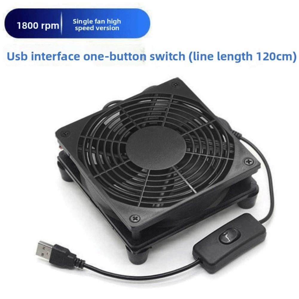 DC 5V Router Cooling Fan Dual Fans Protective Net Router Cooling Stand Slient Bracket USB Radiator Base Office/Home Use