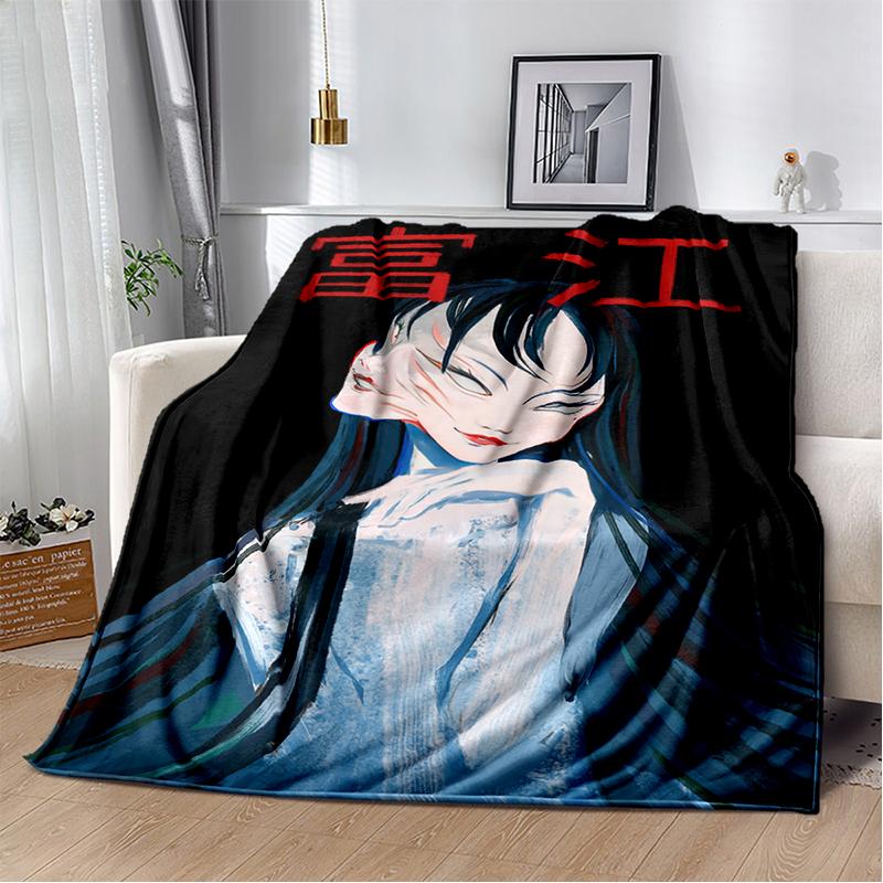 Horror Junji Ito Tomie Kawakami Ghost cartoon Soft Blankets,Throw Blanket Comfortable Blanket for Picnic Beds Sofa Home Bedroom