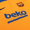 Nike Barcelona Football Training Long Sleeve T-Shirt With Zippered Logo Print Men Tops Orange DH7682-837