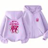67 Children Zip Up Hoodie Cardigan Tops Girl Pink Boy Black Coat Hoodies Kid 3-12 Year Zipper Sweatshirts