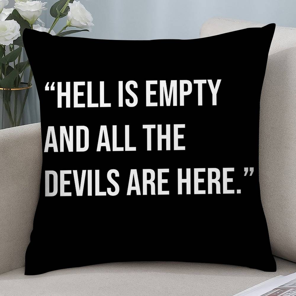 Luxury Shakespeare Design Pillow Case Short Plush Double-sided Print Square Throw Pillow Covers Sofa Home Cushion Decor