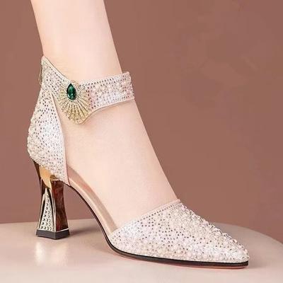 Fashion Women High Heels Sandals Fashion Sexy Pointed Toe High Heeled Women Designer Sandals Outdoor Elegant Banquet Party Shoes Women