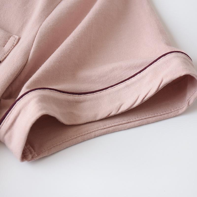 Cotton Couple Pajamas: Men's and Women's Short-Sleeve Homewear for Summer, Spring, and Autumn