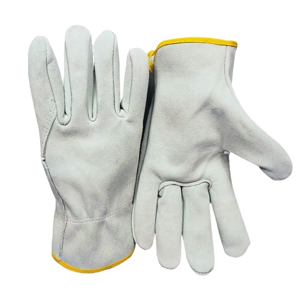 Breathable Sheepskin Work Gloves: Soft, Wear-Resistant, Non-Slip, Short Style for Mechanical and Construction Use