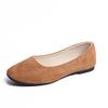 Women Spring Autumn Candy Color Flat Shoes Round Toe Suede Loafers Slip On Women's Office Work Casual Shoes Size 43 WSH3606