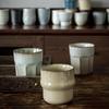 Vintage-Style Ceramic Handleless Teacup Set – Japanese-Inspired Rustic Coffee & Water Cups