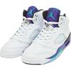 New Jordan Air Jordan 5 Anti-Slip Wear-Resistant Low-Top Children's Basketball Shoes White Teenagers HQ7980-100