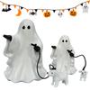 Halloween Ghost Walking Dog Statue Spooky Ghost Dog Statue Resin Ghost Statue Halloween Tabletop Decoration