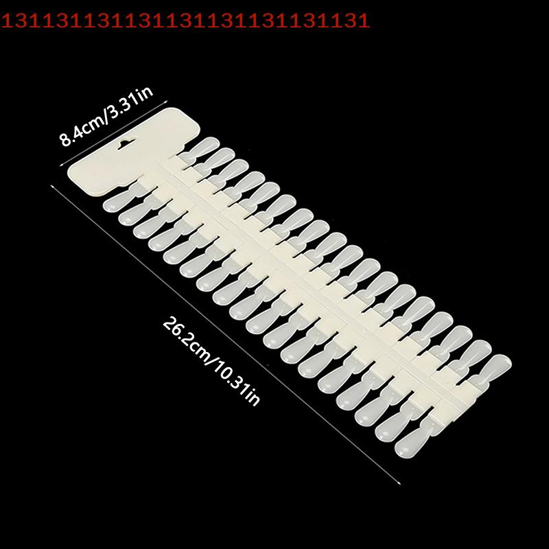 36 Stück Natur/Klare Farbe Karte Abnehmbarer Nagelkunst-Display Falsche Nagelspitzen Ständer Tropfendesign Maniküre Gel Lack Übungswerkzeug