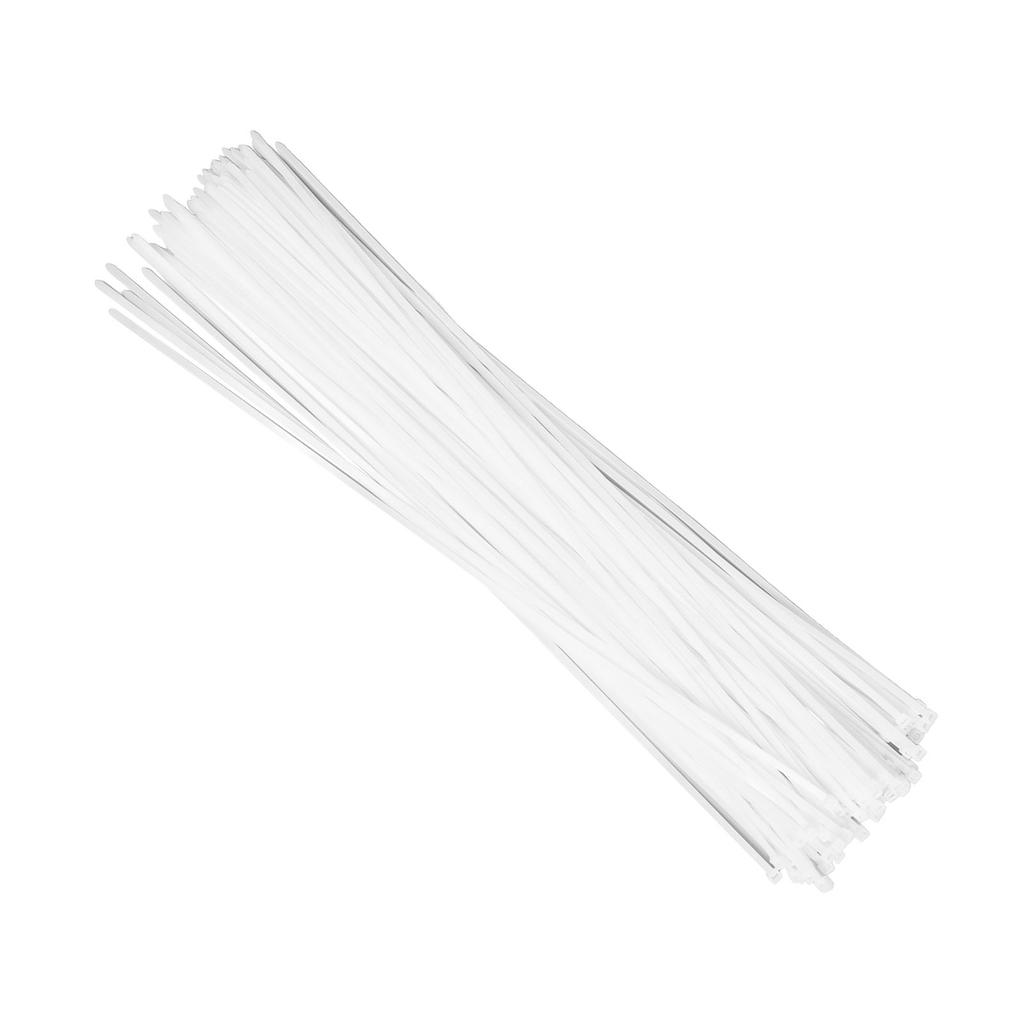 100 Stück Kabelbinder Heavy Duty 250 lbs Zugfestigkeit Selbstverriegelnd Nylon-Kabelbinder für Innen Außen Weiß