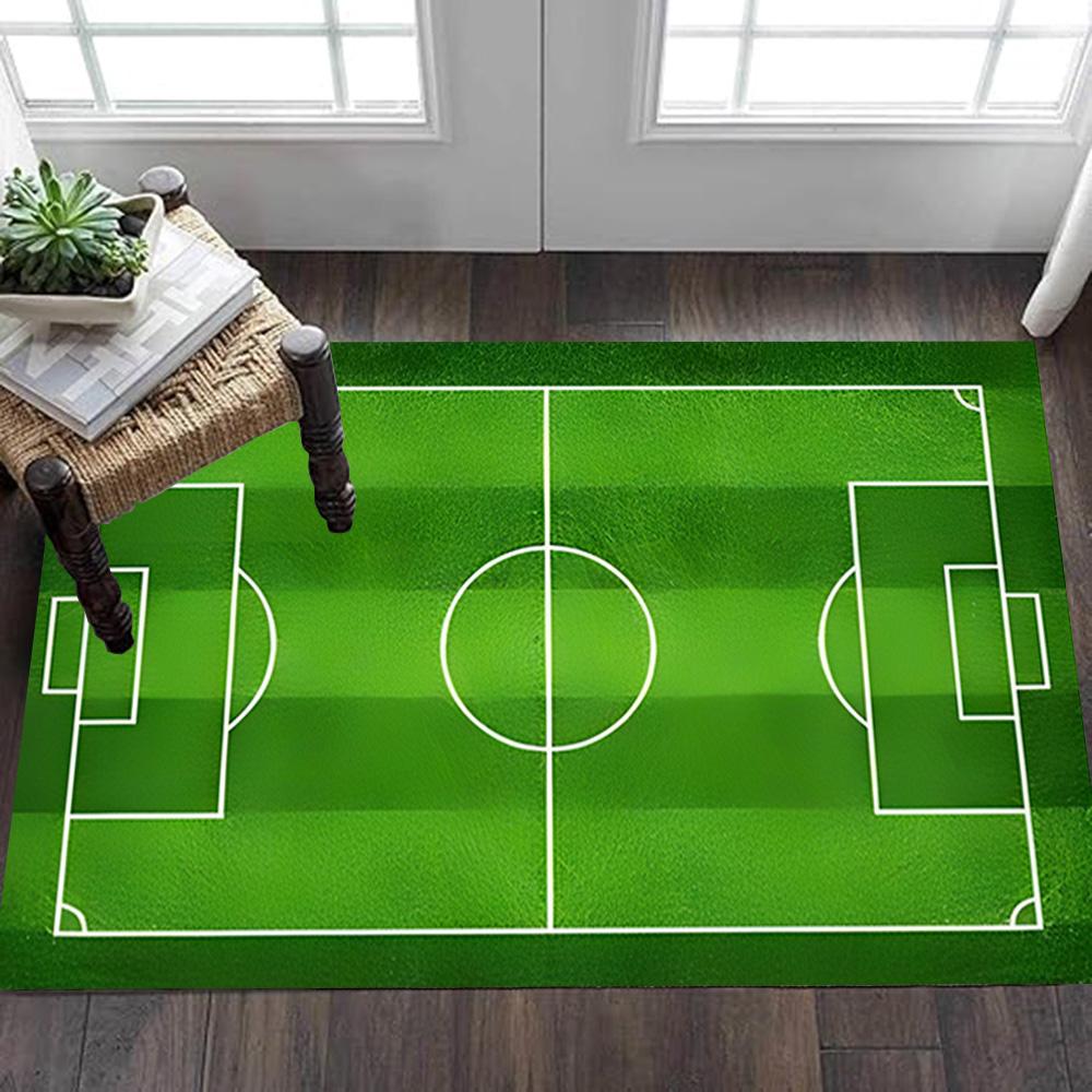 Tappeto Campo da Calcio,Tappeto,Soggiorno,Camera da Letto, Antiscivolo,Tappeto Quadrato
