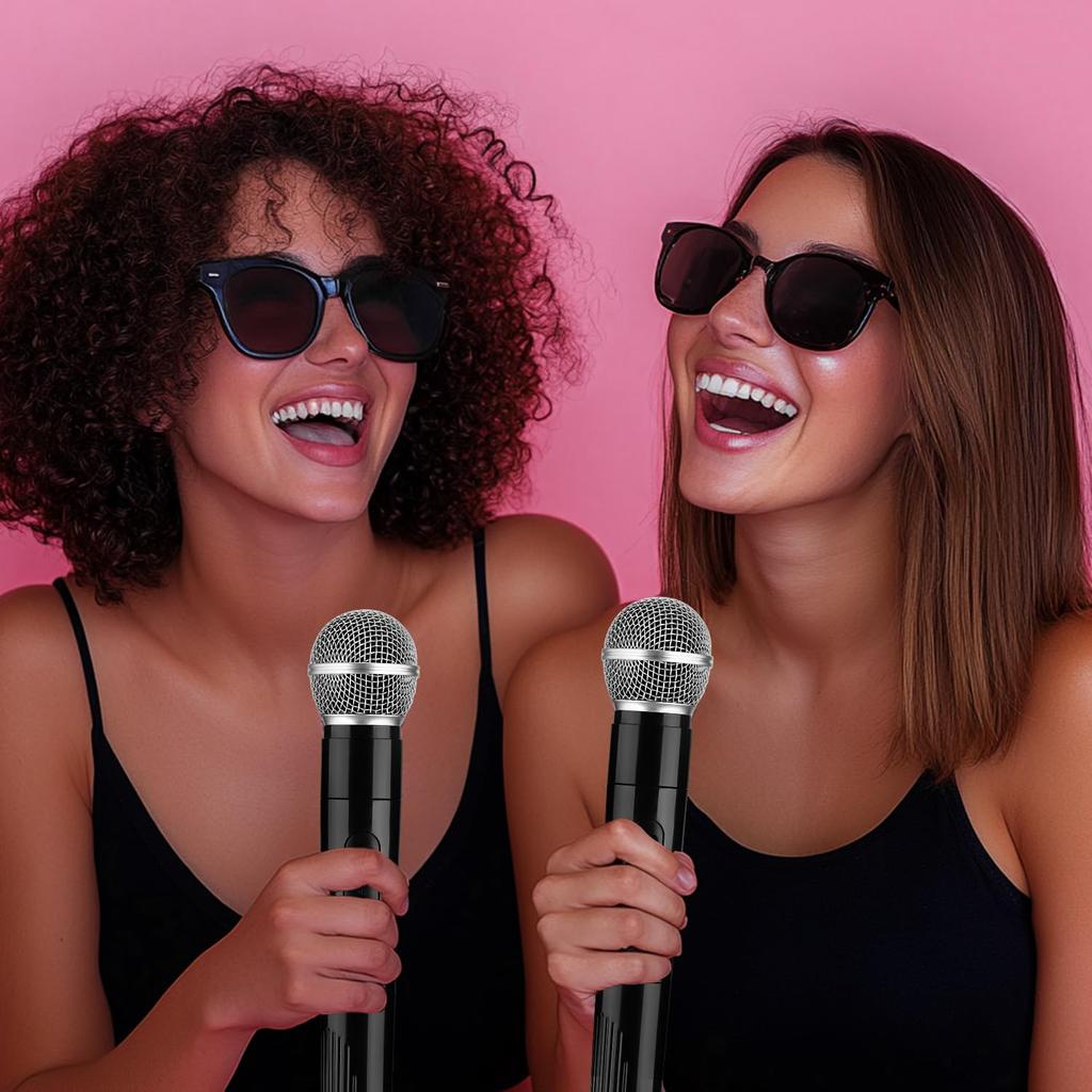 Facmogu Microphone Prop Plastic Realistic Toy for Role Play Halloween Christmas Cosplay Speech Practice Karaoke Costume Birthday Party Souvenir