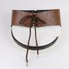 Fashion European Court Style Leather Corset Belt Adjustable Tying Rope Wide Waist Belt Waist Strap Medieval Costume