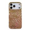 Custodia per Telefono con Glitter Rosa Doratura Stampa Leopardo per iPhone 17 Pro Max 13 14 15 16 promax Lucida Copertura Posteriore IMD