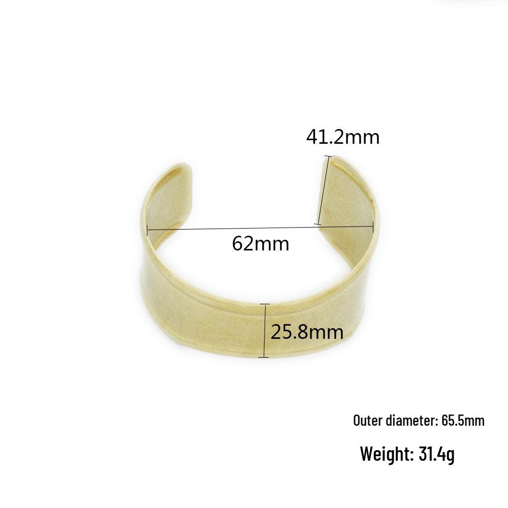 2024 Korean Style Hammered Line Copper Bracelet - Fashionable, Adjustable, Hot-Selling Accessory