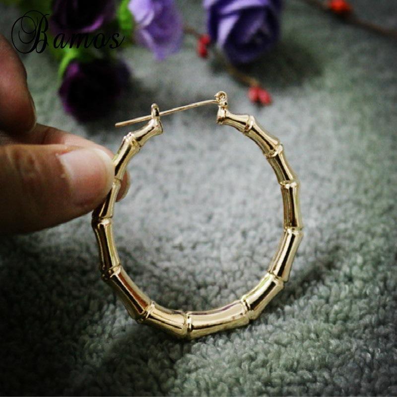 Classic cold wind board bamboo earrings punk street dance nightclub retro gold earrings factory