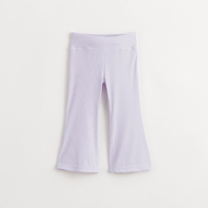 Mark Jenny Girls  Elastic Breathable Ribbed Sports Yoga Bell-Bottom Pants Fashionable Spring and Summer Children s Pants 240279 Longan Purple 110