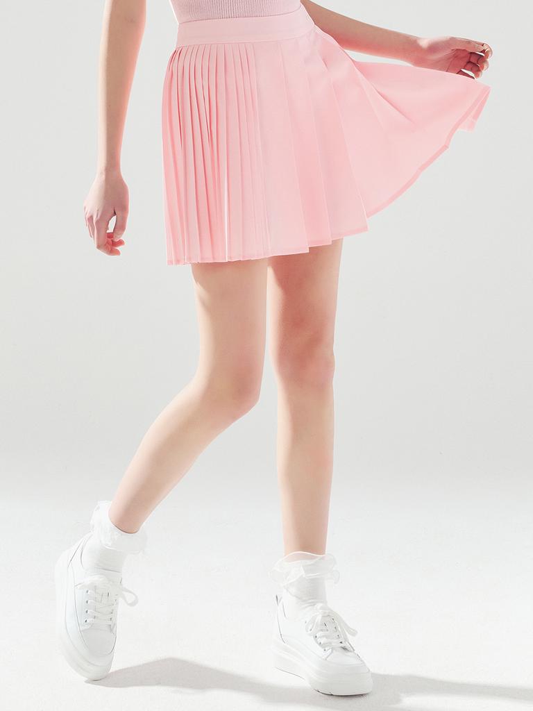 LORDLOAR Asymmetrical Pleated Skirt L/Pink