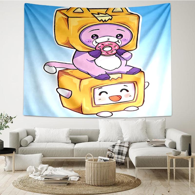 LankyBox Print Tapestry, Backdrop, Easy Setup, Ideal for Bedroom, Office & Living Room, with Aesthetic Wall Hanging Decor.