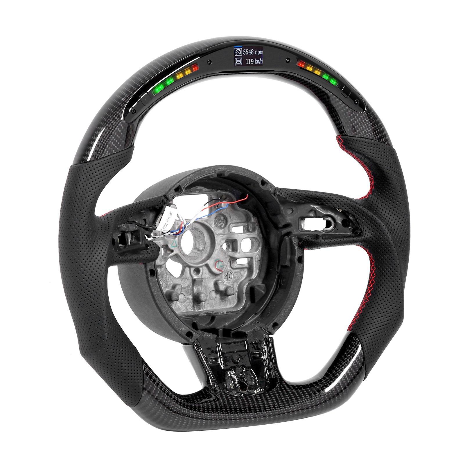 

Светодиодные подсветки переключения передач из углеродного волокна для замены рулевого колеса для C7 4G A6 A7 S6 S7 20112018