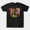 Men Black Print T-shirt British Pop Girl No-Cut Transfer Paper Print Cotton Tshirt