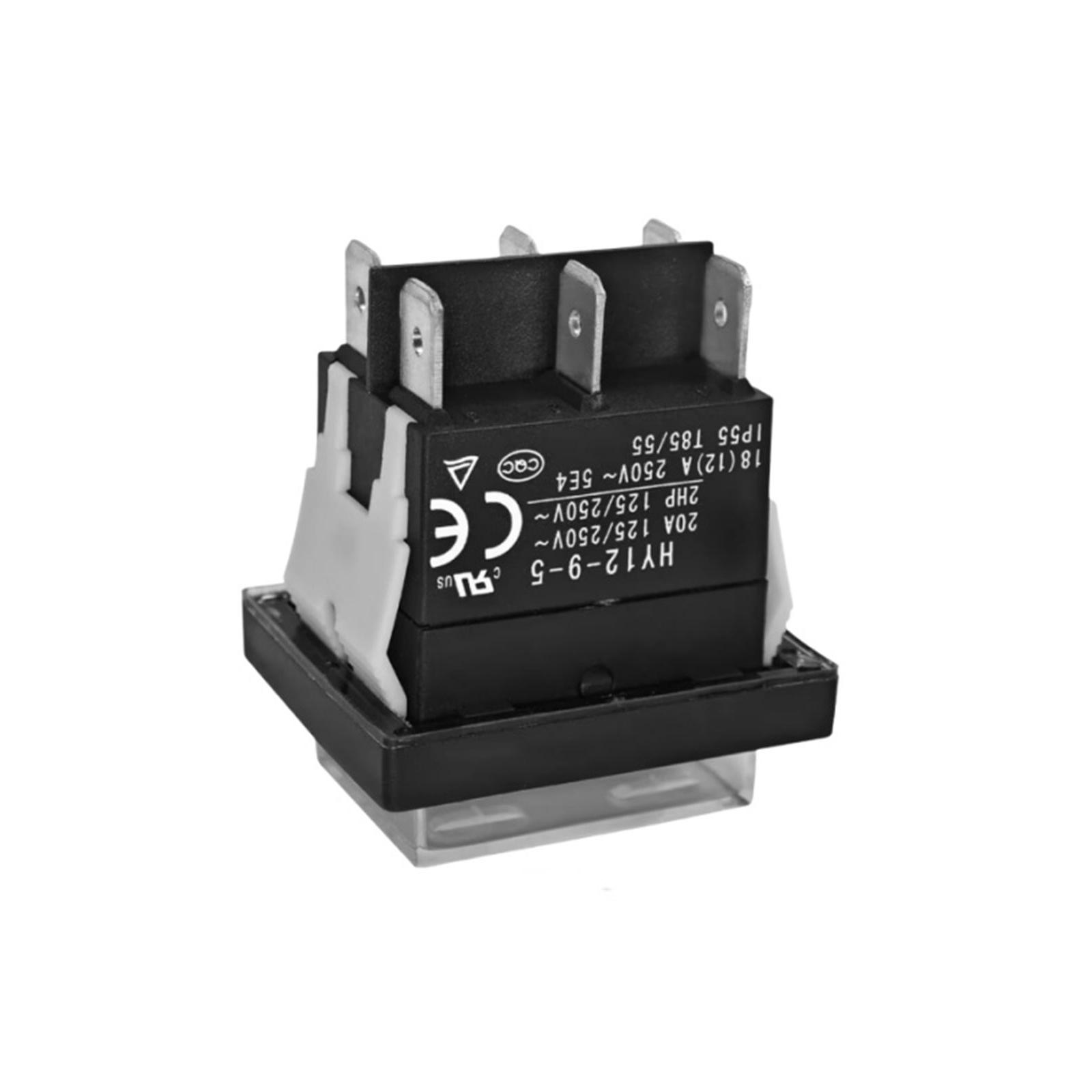 

Industrial Toggle Switches 20A 6 Pin Double Position with Waterproof Cover Heavy Duty Power Control for Power Tool