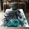 Custom Name Horse Printed Carpet,Rug for Office Chair Living Room Bedroom Kitchen Room Decor Gifts.