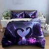 Elegant Swan Crystal Decor Set Multiple Sizes Kid'S And Adults' Bedroom Exquisite 3Pc Bedding Set, Gift