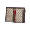 Gucci Ophidia Distressed Presbyopic Double GLogo Canvas Clutch Bag Men's Ebony/brown
