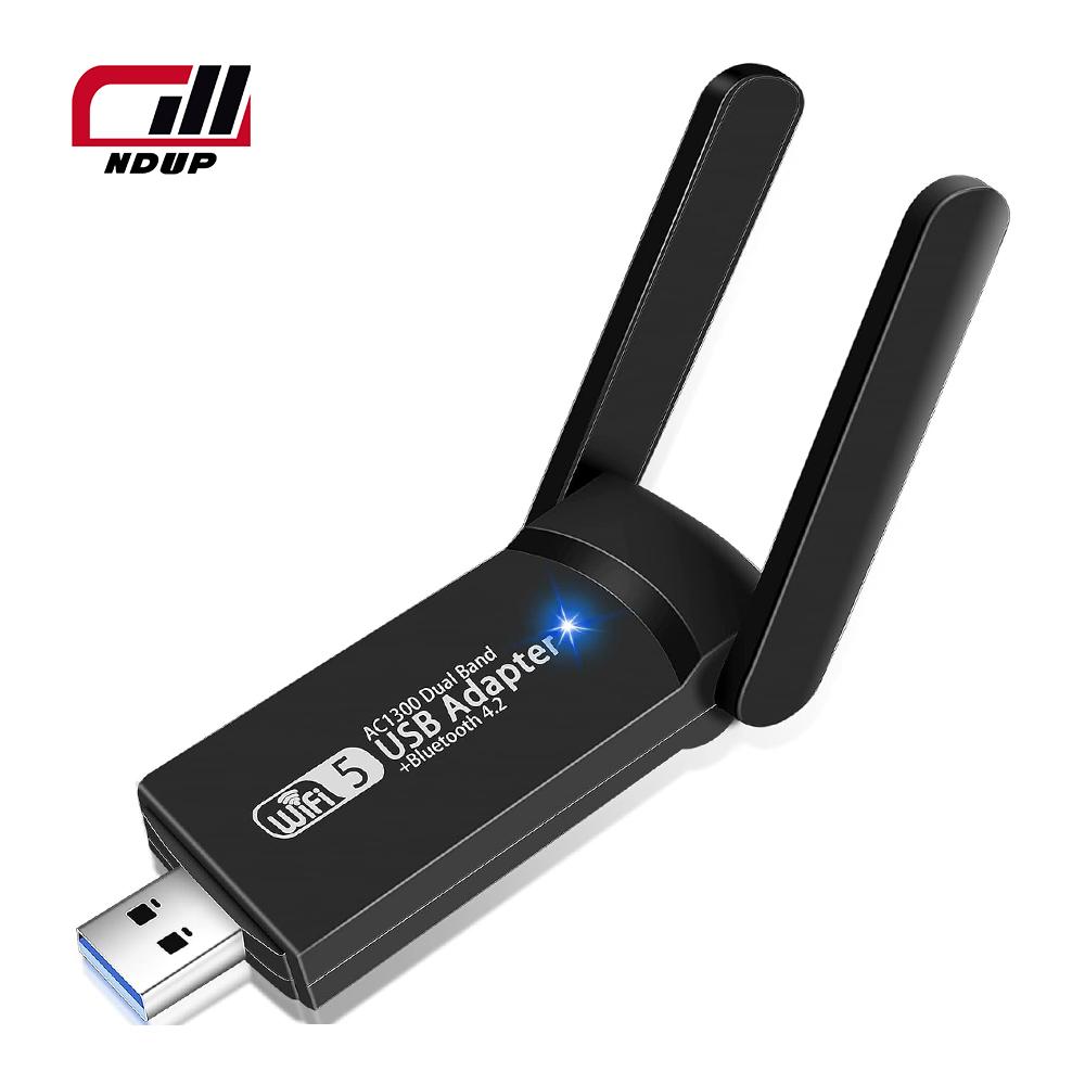 NDUP Gigabit Dual-Band USB WiFi Adapter – Driver-Free, 1300Mbps Wireless Receiver!
