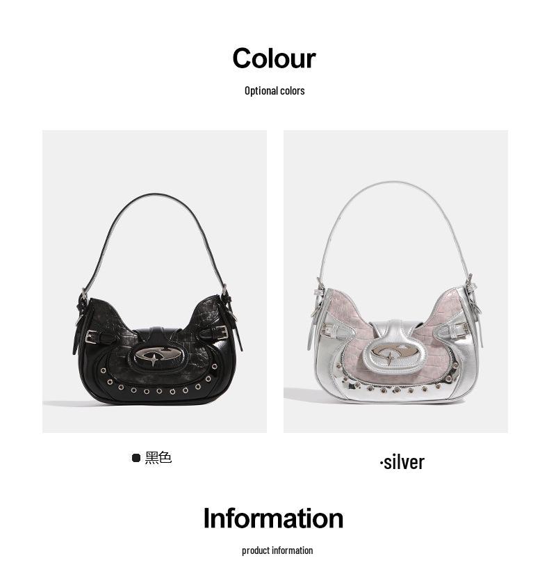 Misty Pink Crocodile Print Shoulder & Crossbody Bag - Millennial Y2K Biker Style 2023 for Women