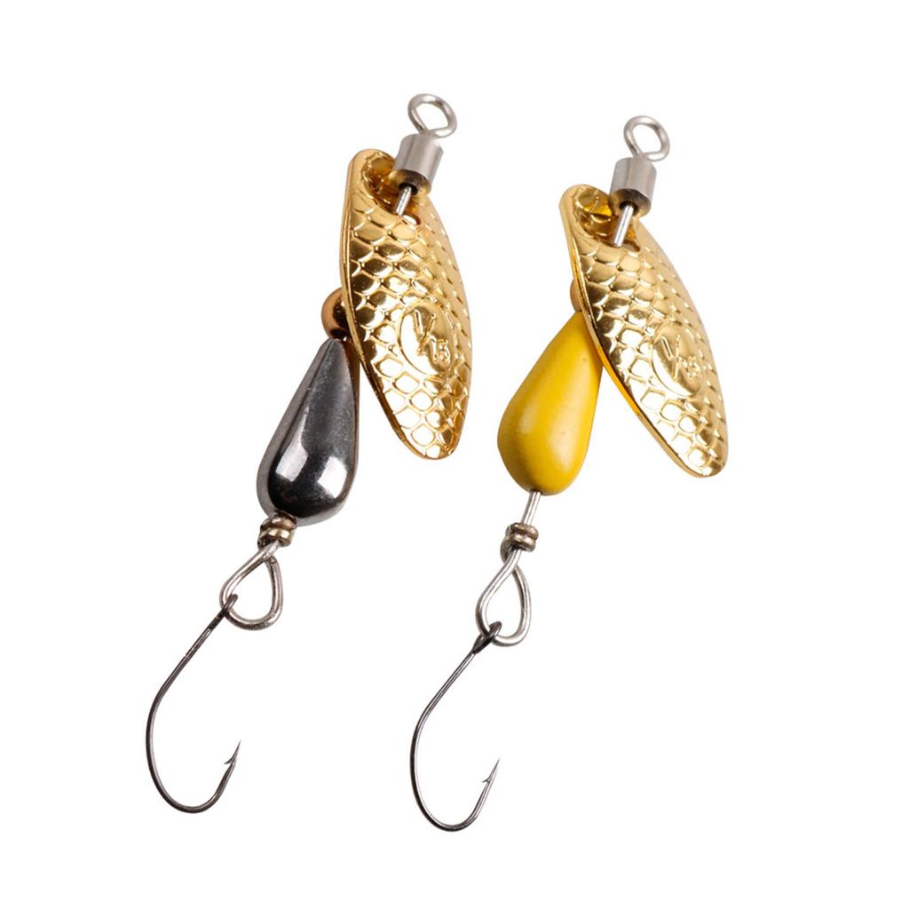 5Pcs Trout Fishing Spoons Lures Fishing Spinner Metal Hard Baits with Treble Hook Sequins Baits Crankbaits Easy to Use