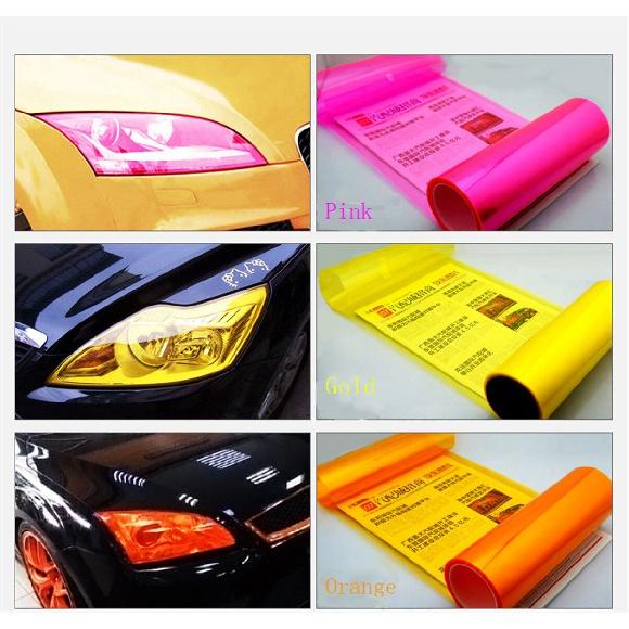 30x60cm Car Headlight Film Transpare Vinyl Self Adhesive Sticker for Car Smoke Fog Light HeadLight Taillight Colored Wrap