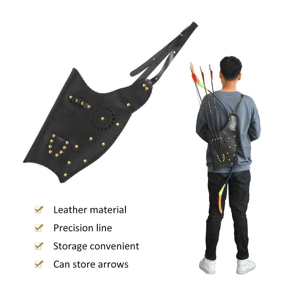 Leather Black Beautiful Traditional Competition Hunting Game Archery Bag for Outdoor Indoor Using