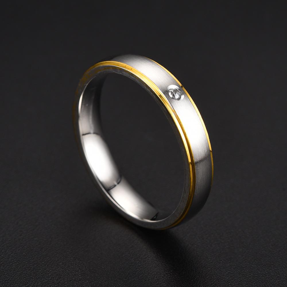 2025 Titanium Steel Zircon Couple Ring For Women Men Zircon Accessories Wholesale Valentine Day Gifts Wholesale Size 5-13