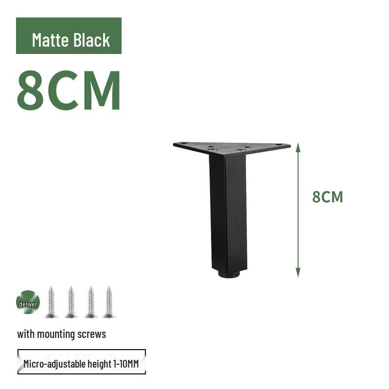 Adjustable Gold/Black Furniture Legs: Aluminum Alloy Support Feet for Bathroom Cabinets and Sofas