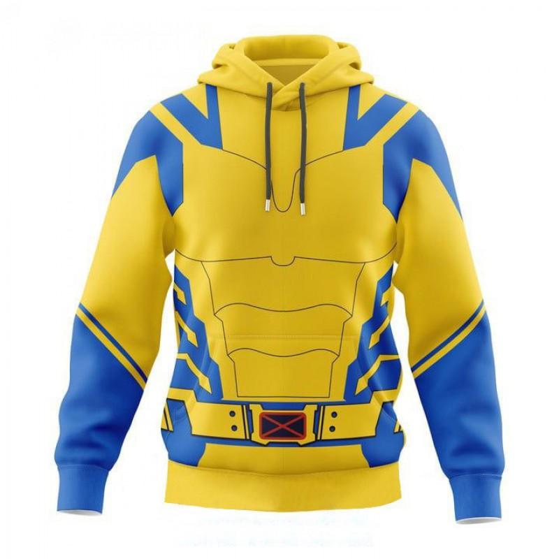 Deadpool Wolverine Cosplay Hoodie Digital Print Unisex Long Sleeve Sweatshirt Fans