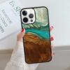 Wood Resin Marble Printed Soft Rubber Phone Case For iPhone 17 Air 15 16 16e 14 13 12 11 Pro Max Coque PLUS fundas cover