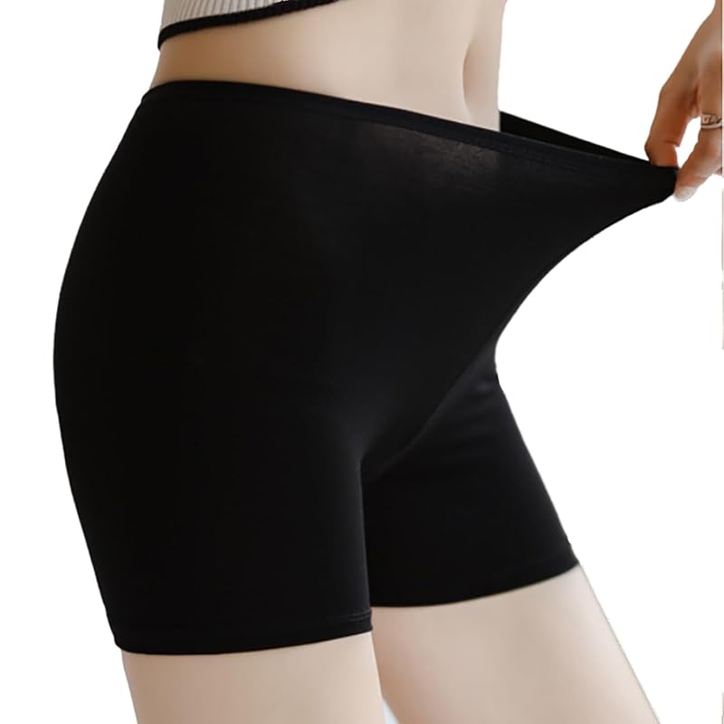 

[White Fang] overpants spats show panties leggings 1/4 length inner pants ladies WNT014 (black, L)