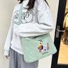 Solid Color Corduroy Crossbody Bag Embroidery Women Handbag Dachshund Shoulder Bag Commuting