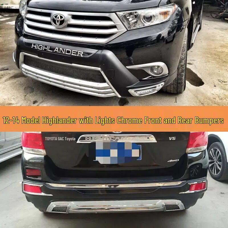 Compatible with 09-11 and 12-14 Toyota Highlander Front and Rear Bumper Modification.