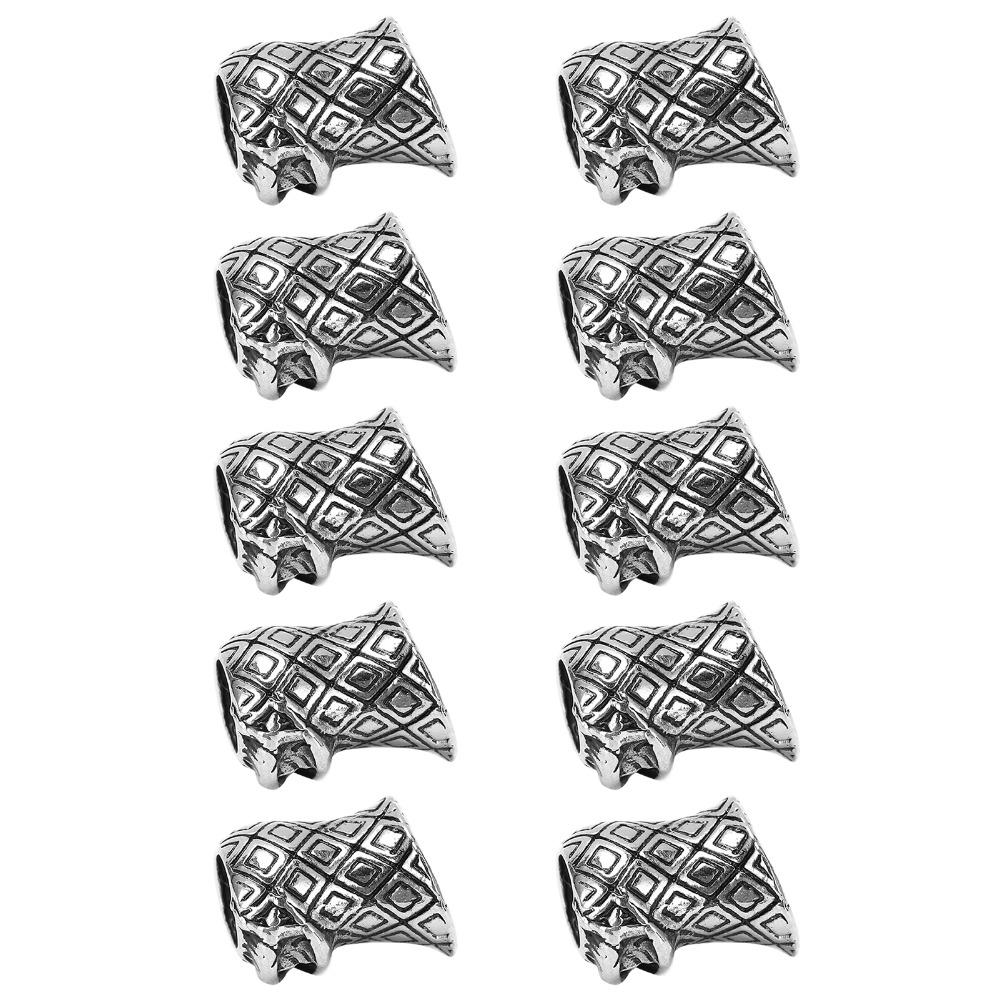 10Pcs Large Hole Anti Lost Lanyard Bead Zinc Alloy Non Slip Lanyard Bead  for Umbrella Rope